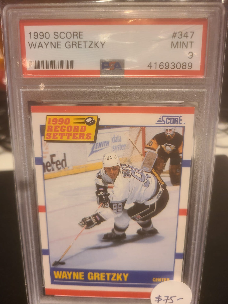 Wayne Gretzky 1990 SCORE 347 PSA 9