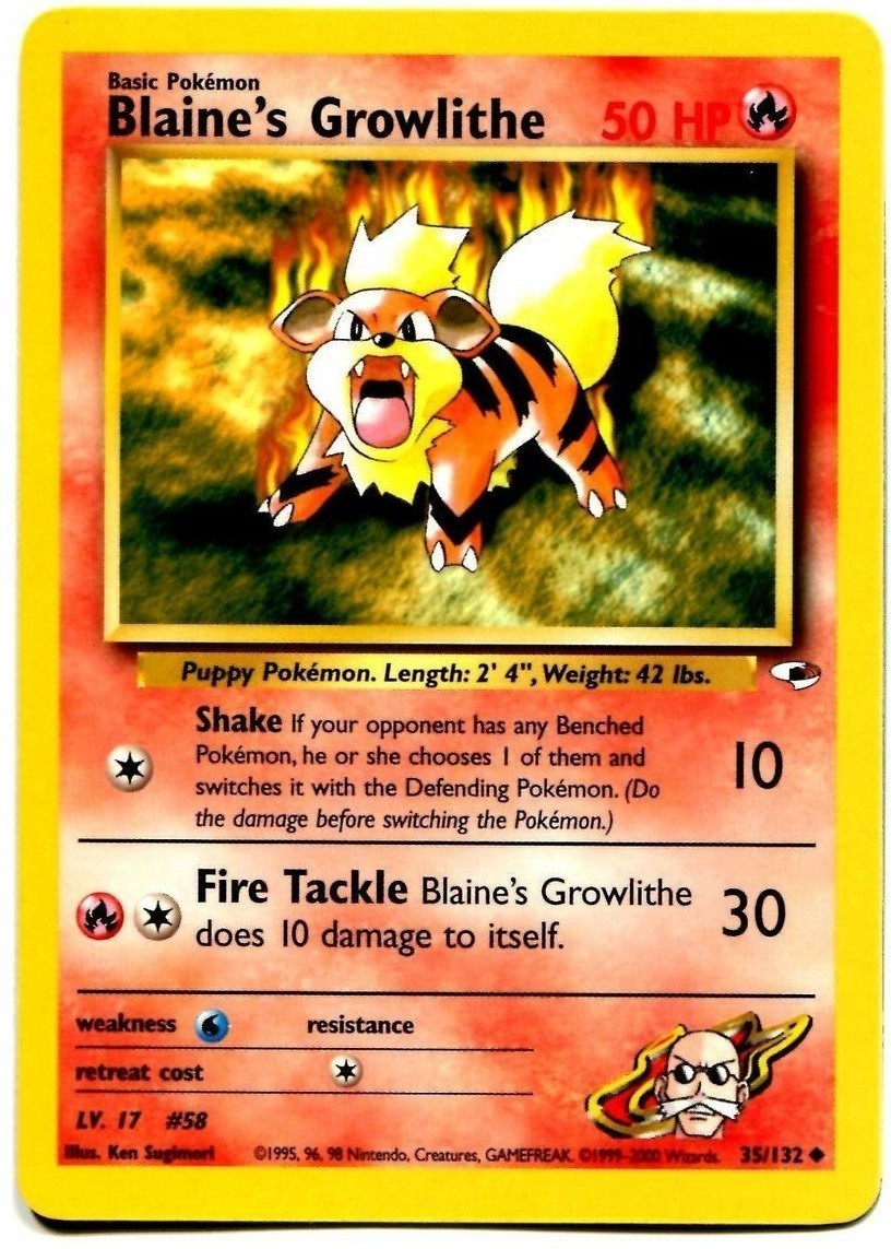 Blaine's Growlithe (35/132) [Gym Heroes Unlimited]