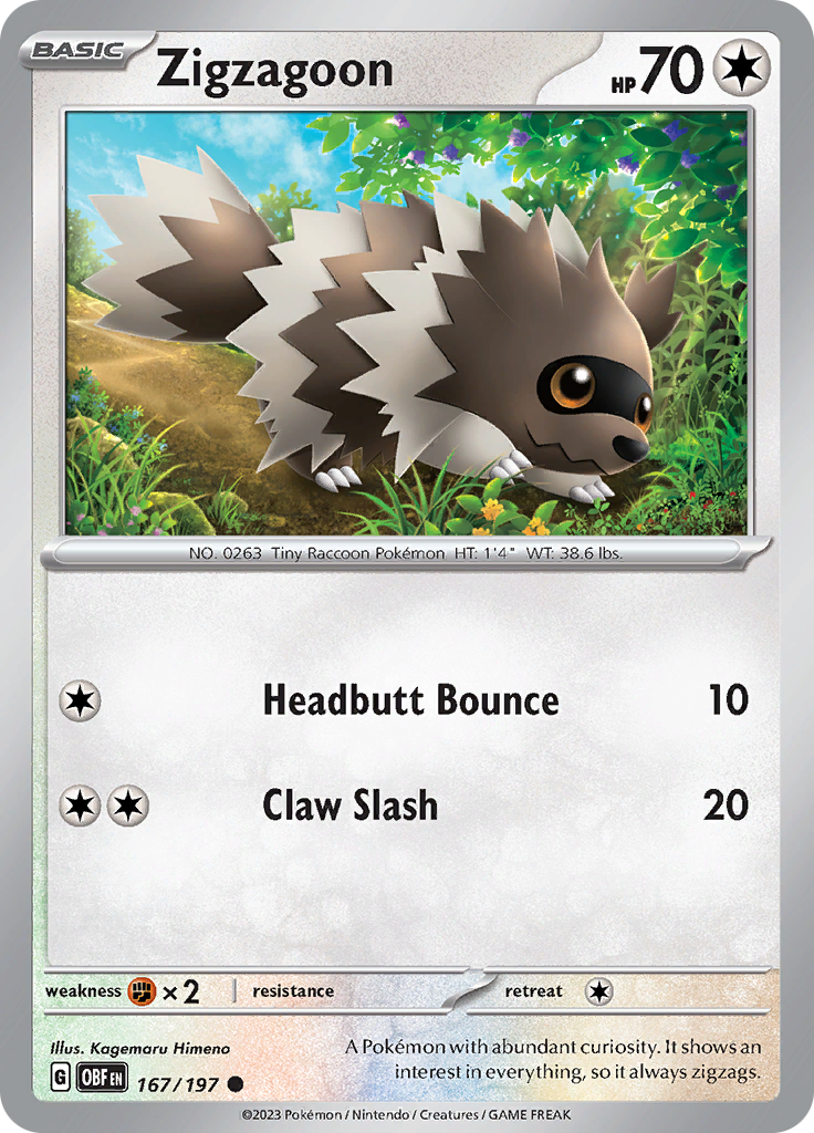 Zigzagoon (167/197) [Scarlet & Violet: Obsidian Flames]