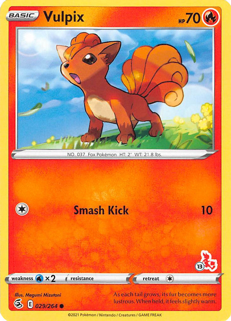 Vulpix (029/264) (Cinderace Stamp #13) [Battle Academy 2022]