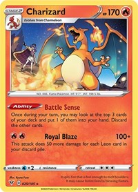 Charizard (025/185) (Cracked Ice Holo) (Theme Deck Exclusive) [Sword & Shield: Vivid Voltage]