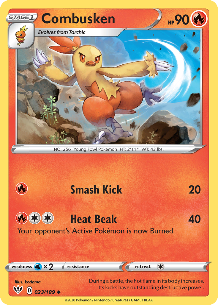 Combusken (023/189) [Sword & Shield: Darkness Ablaze]