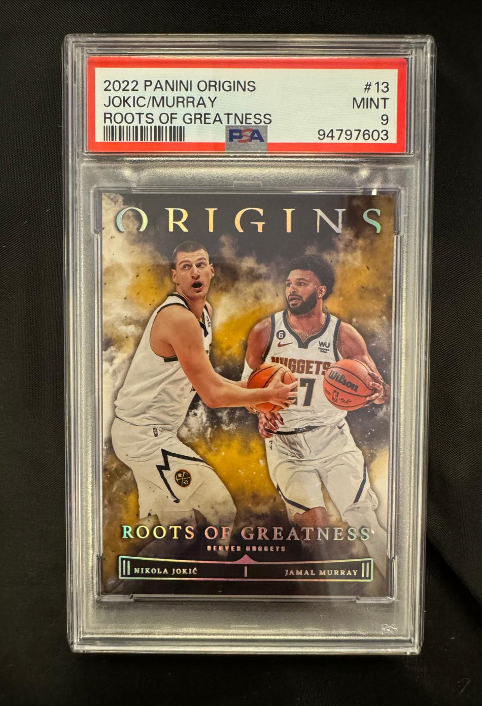 JOKIC/MURRAY #13 PSA 9 MINT 2022 PANINI ORIGINS ROOTS OF GREATNESS