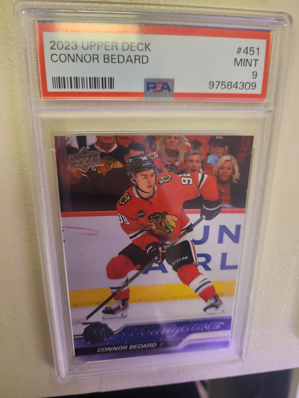 2023 Upper Deck Connor Bedard No. 451 Young Guns PSA 9