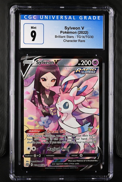 2022 POKEMON BRILLIANT STARS SYLVEON V TG14/TG30 CGC 9