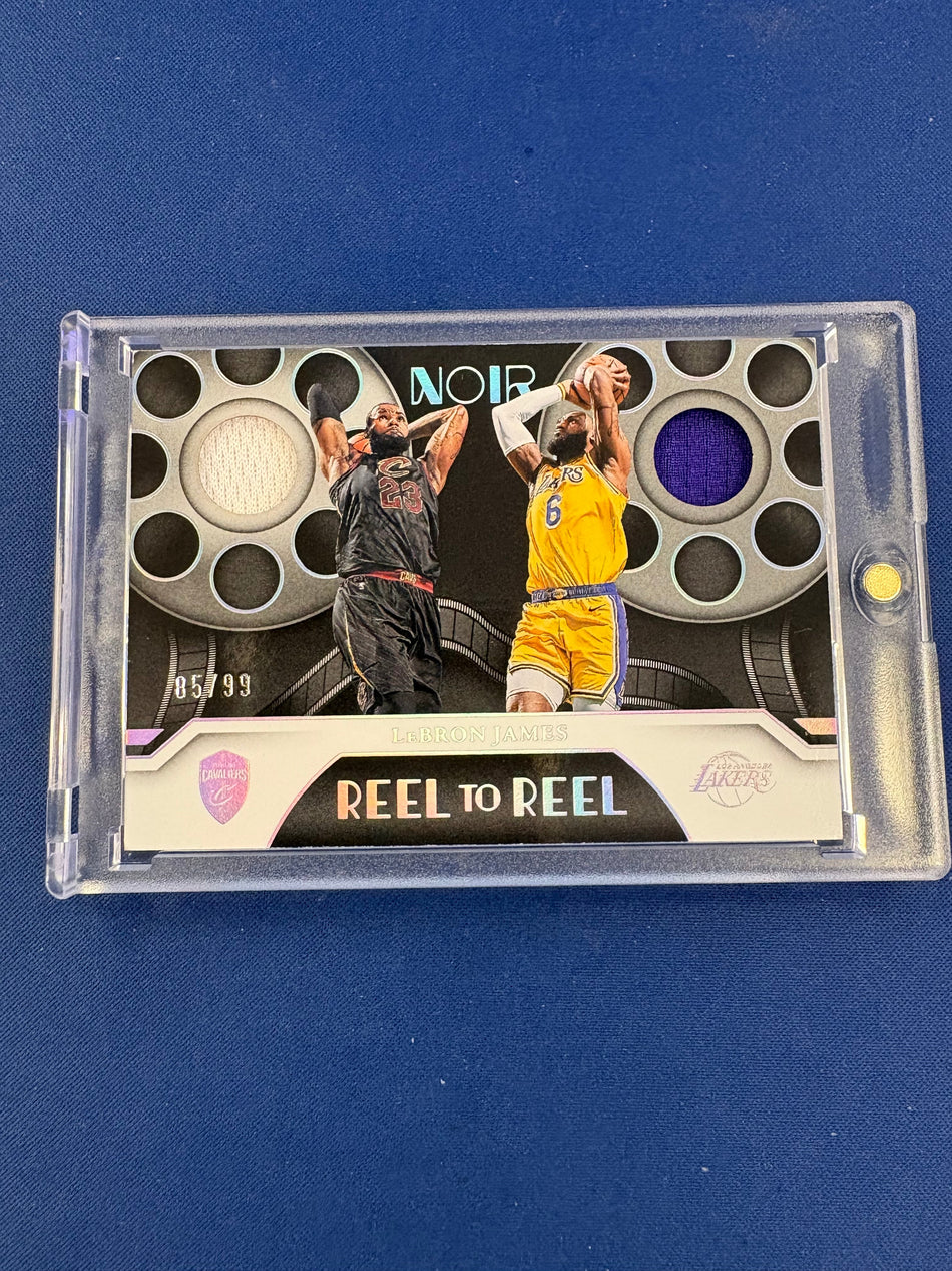 2022-23 PANINI NOIR BASKETBALL LeBRON JAMES GAME WORN PATCH /99