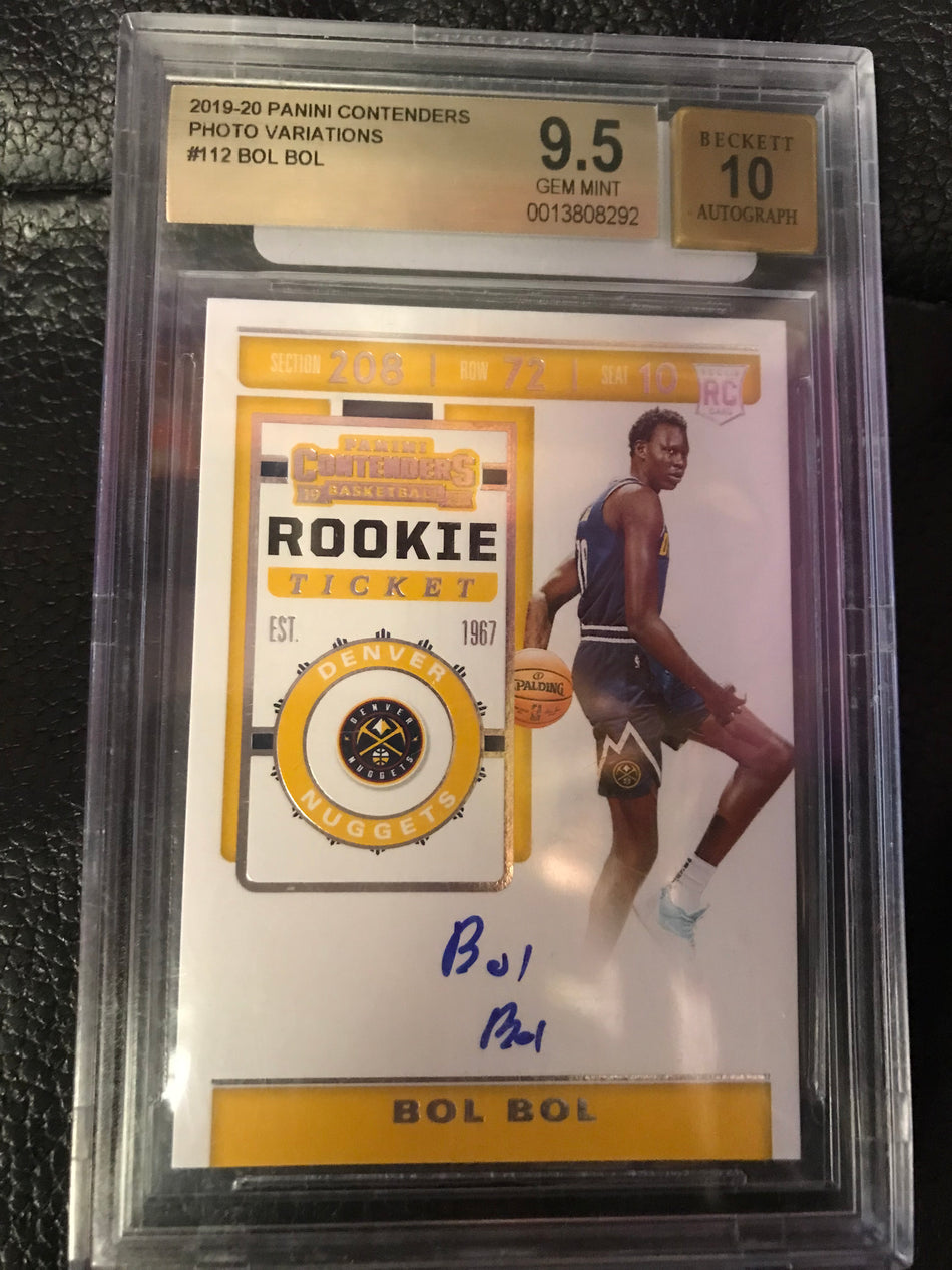 2019-20 Panini Contenders #112 Bol Bol Rookie 9.5 Gem Mint