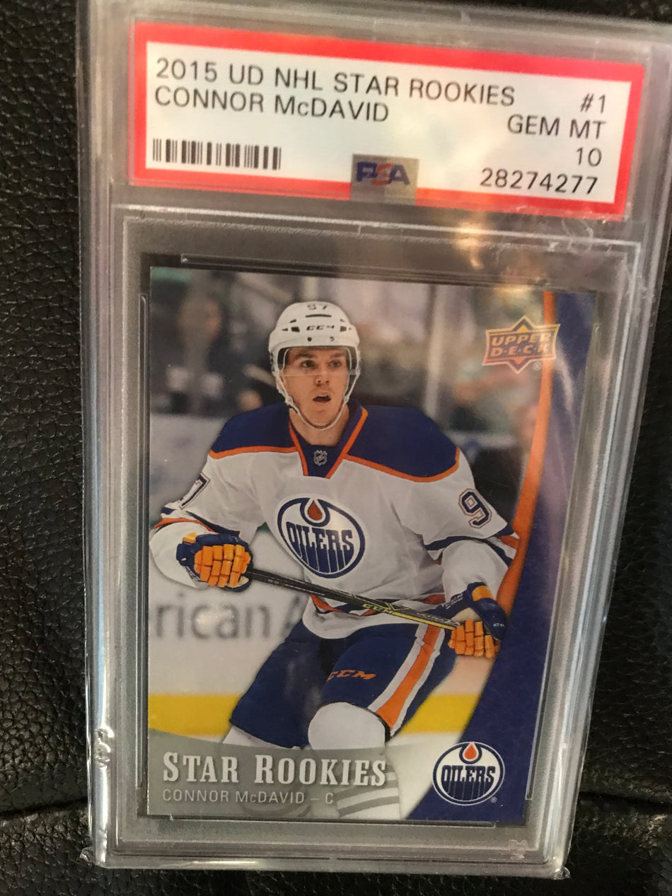 Upper Deck PSA 2015 UD NHL Star Rookies #1 Connor McDavid