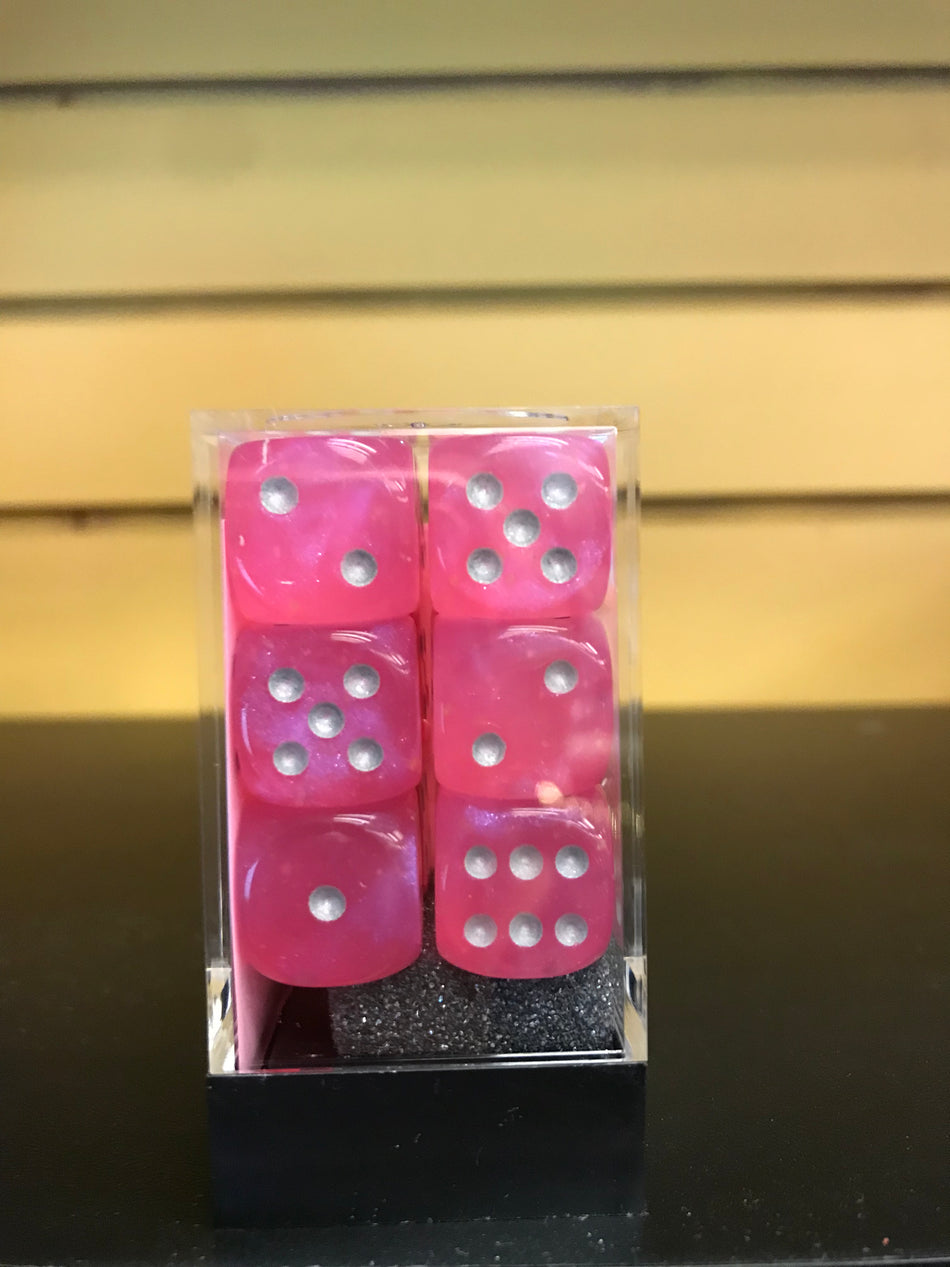 SIGNATURE 16MM DICE BLOCKS PINK/SILVER