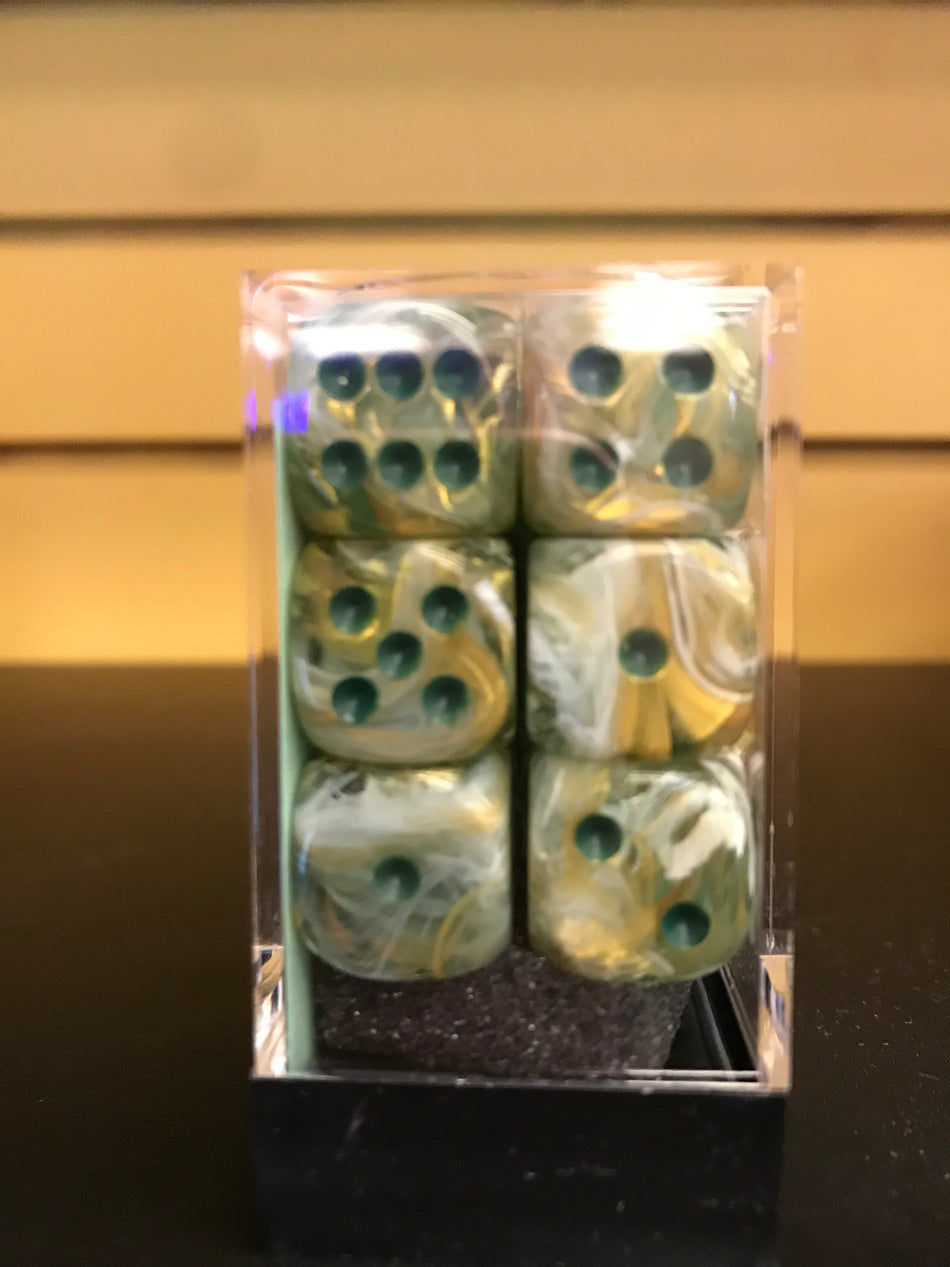 SIGNATURE 16MM DICE BLOCKS GREEN/DARK GREEN