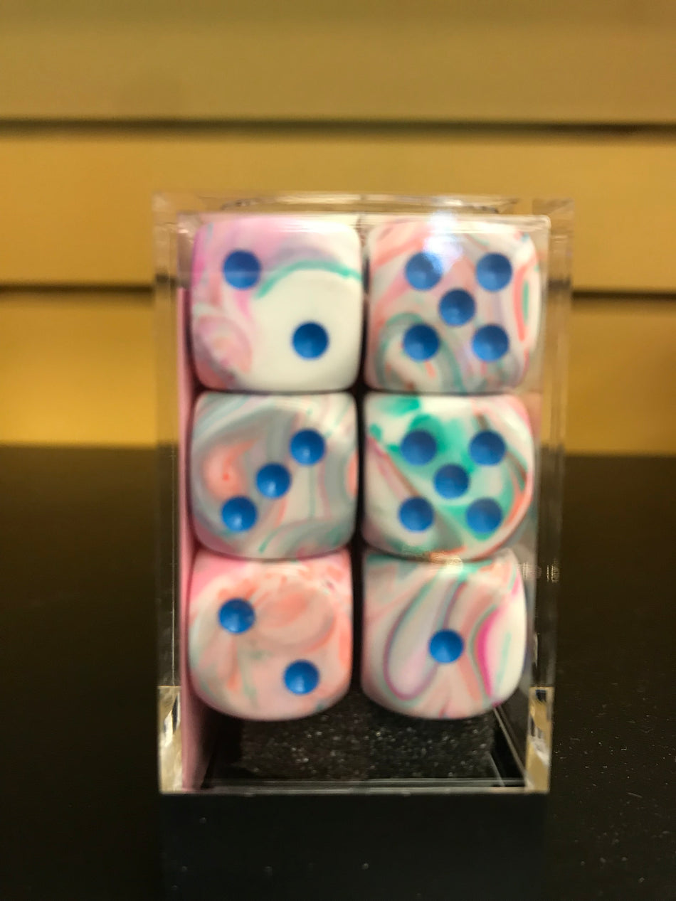 SIGNATURE 16MM DICE BLOCKS POP ART/BLUE