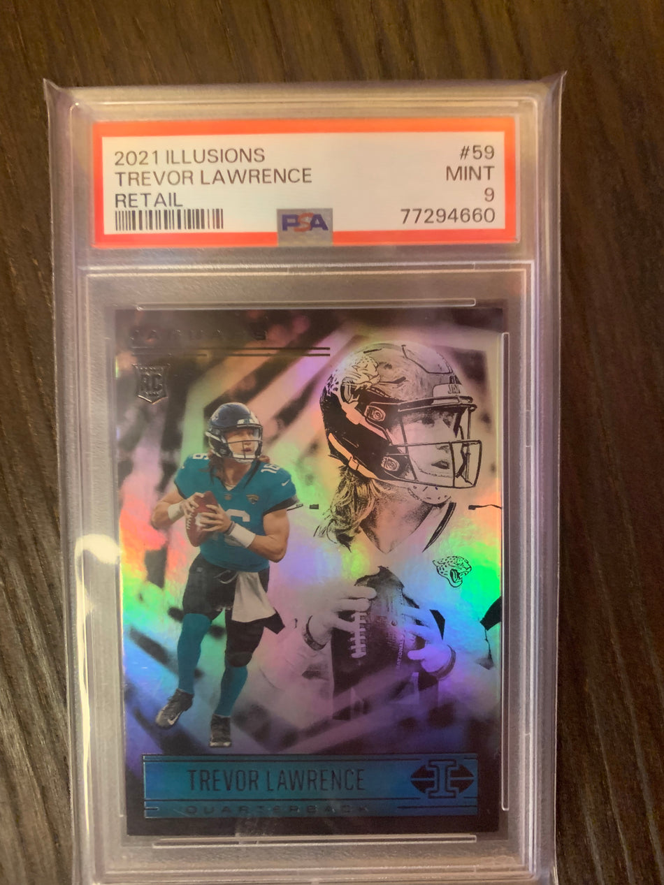 2021 ILLUSIONS TREVOR LAWRENCE RETAIL #59 PSA 9