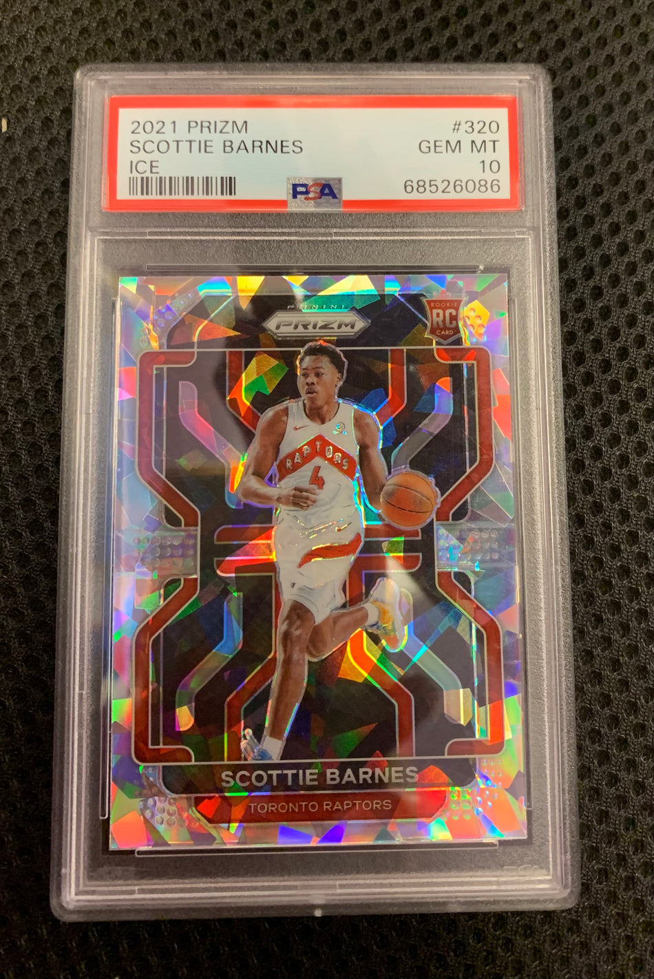 2021 PRIZM SCOTTIE BARNES ICE #320 PSA 10