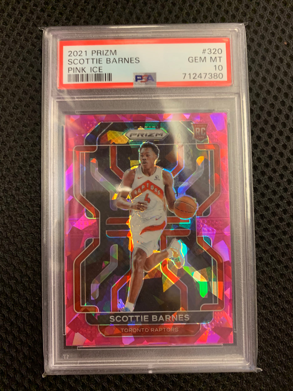 2021 PRIZM SCOTTIE BARNES PINK ICE #320 PSA 10