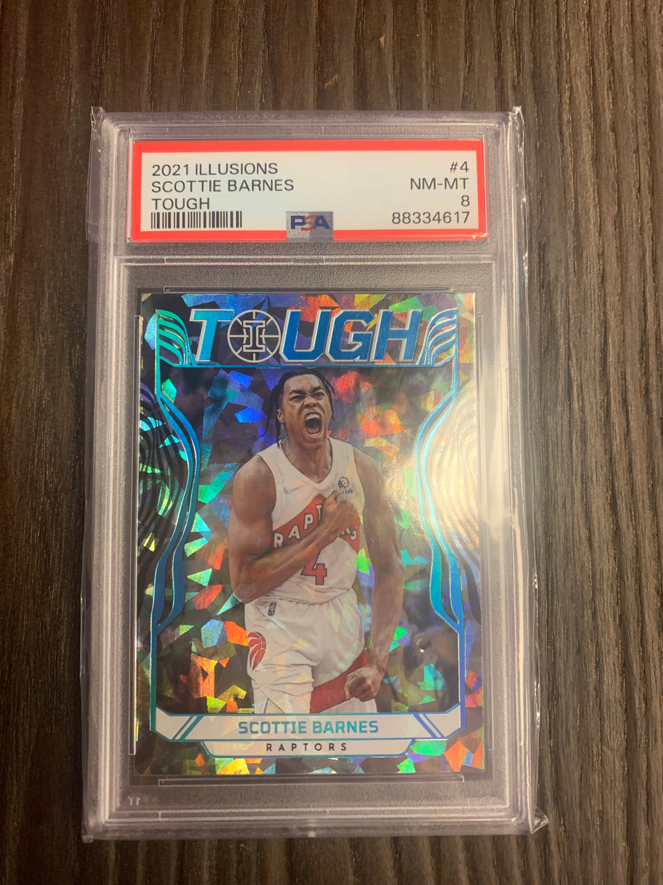 2021 ILLUSIONS SCOTTIE BARNES TOUGH *CASE HIT* PSA 8 ROOKIE