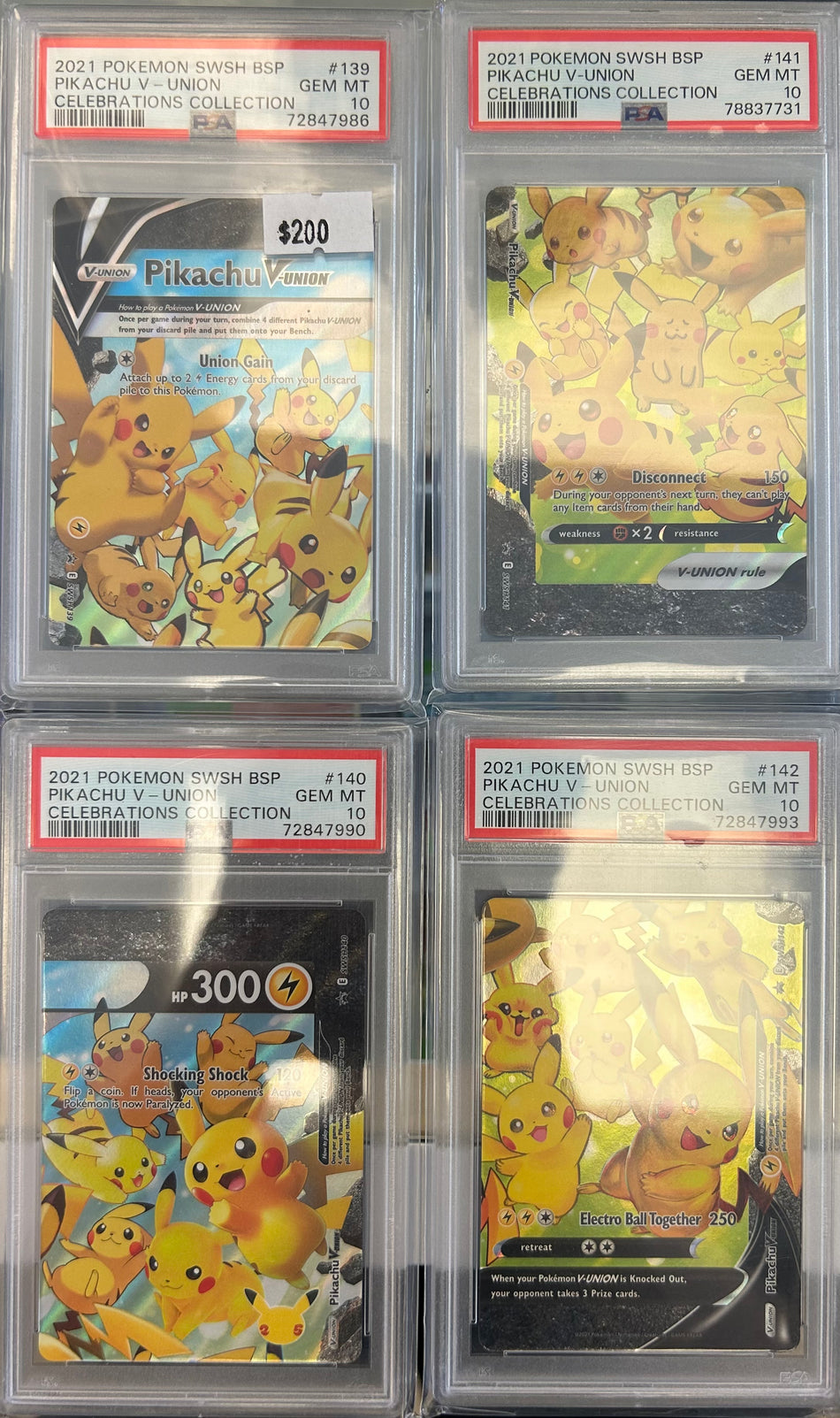 PSA 10 PIKACHU V-UNION CELBRATIONS