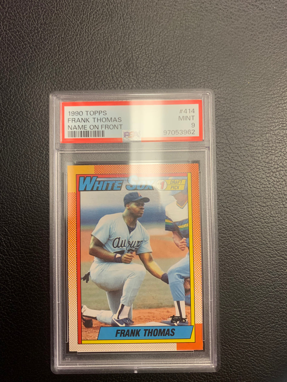 1990 TOPPS FRANK THOMAS NAME ON FRONT PSA 10