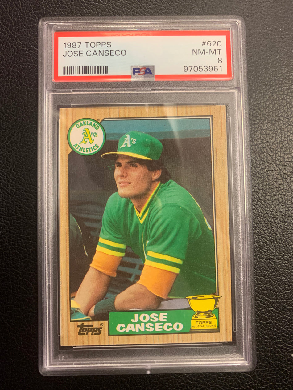 1987 TOPPS JOSE CANSECO PSA 8