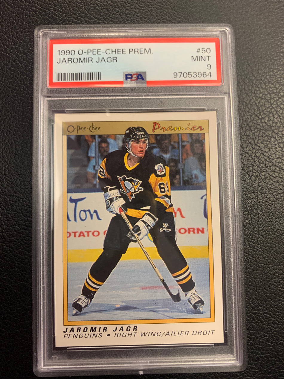 1990 OPC PREMIER JAROMIR JAGR PSA 9