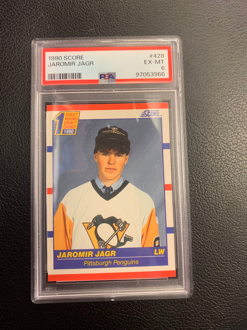 1990 SCORE CANADIAN JAROMIR JAGR PSA 6