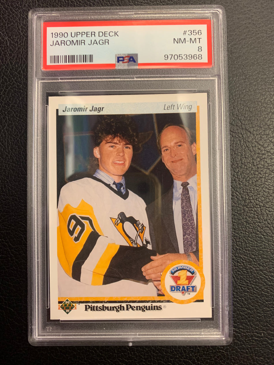 1990 UPPER DECK JAROMIR JAGR PSA 8