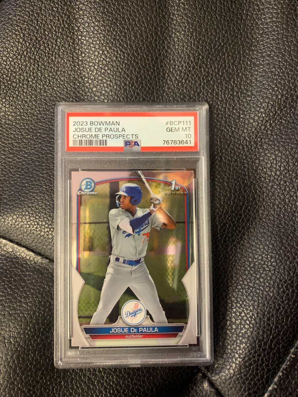 2023 BOWMAN JOSUE DE PAULA CHROME PROSPECTS PSA 10