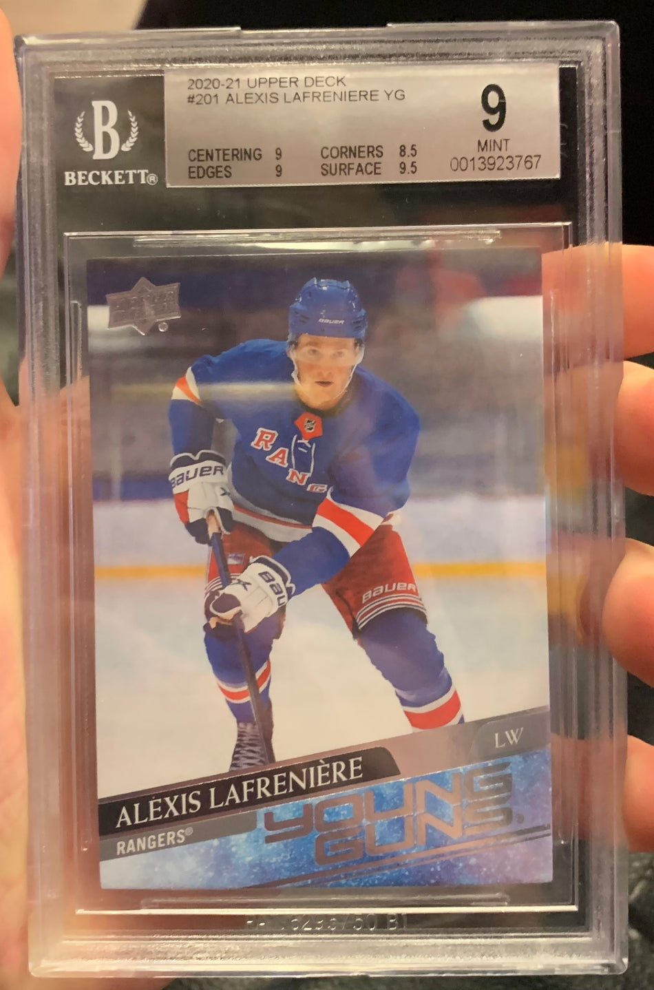 Alexis Lafrenière YOUNG GUNS BGS 9