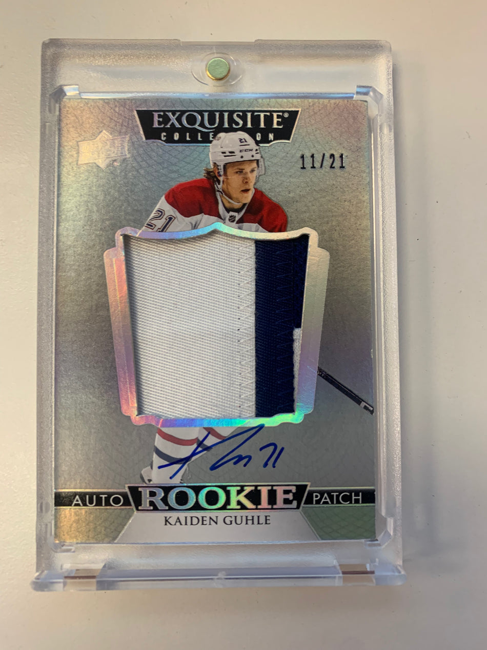 2022-23 EXQUISITE COLLECTION KAIDEN GUHLE ROOKIE AUTO PATCH /21