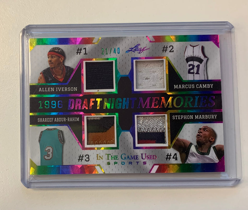2024 LEAF 1996 DRAFT NIGHT MEMORIES QUAD PATCH 21/40 #DNM-8 *SEE DESCRIPTION*