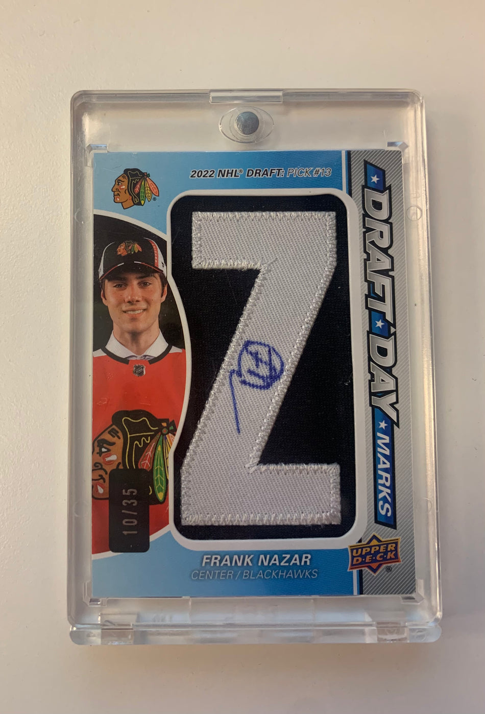 2024-25 SP GAME USED FRANK NAZAR DRAFT DAY MARKS AUTO 10/35