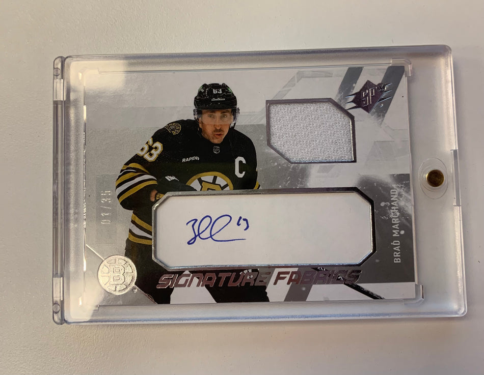 2023-24 SPx BRAD MARCHAND SIGNATURE FABRICS PATCH AUTO 1/35