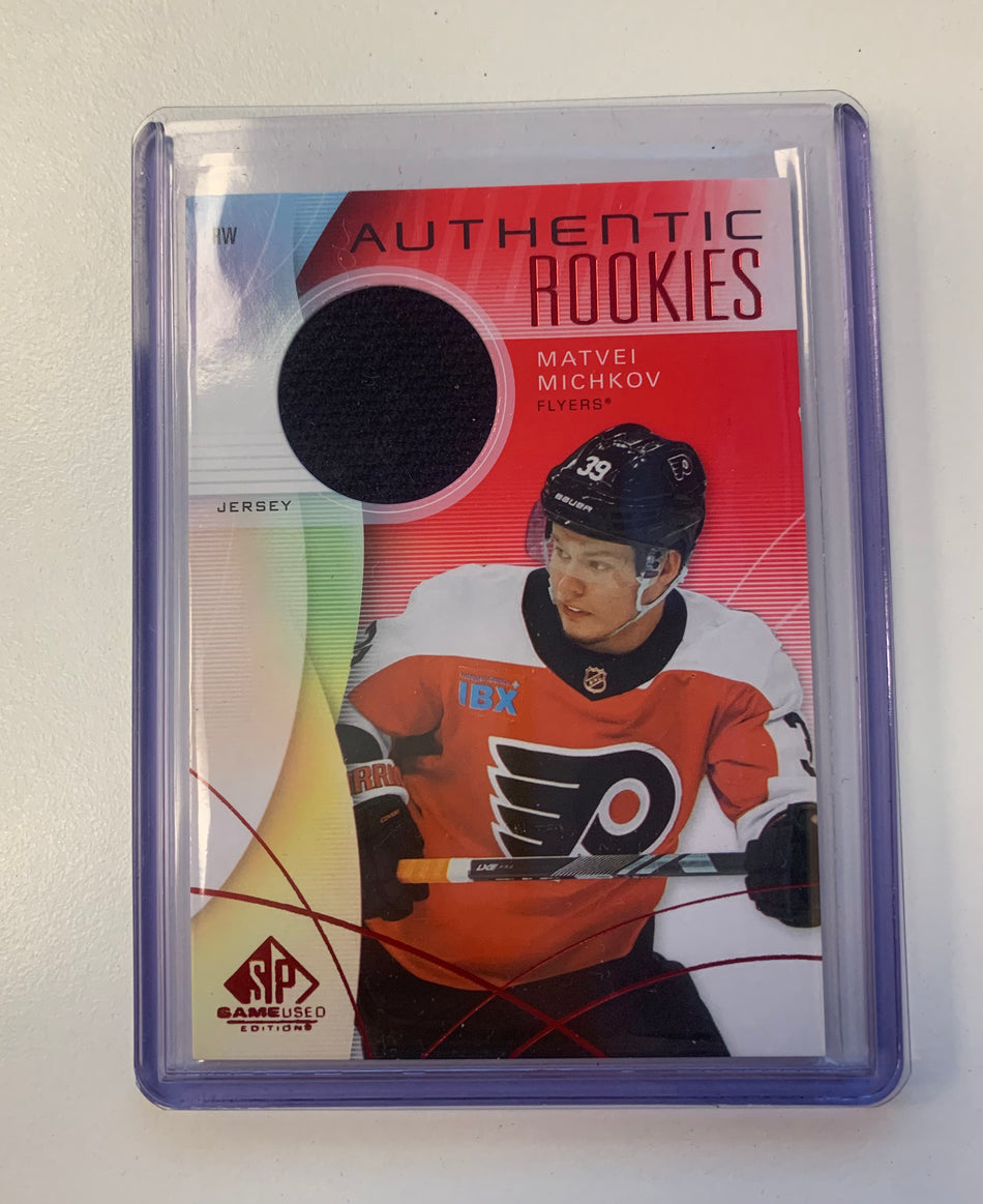 2024-25 SP GAME USED MATVEI MICHKOV AUTHENTIC ROOKIES RED JERSEY PATCH