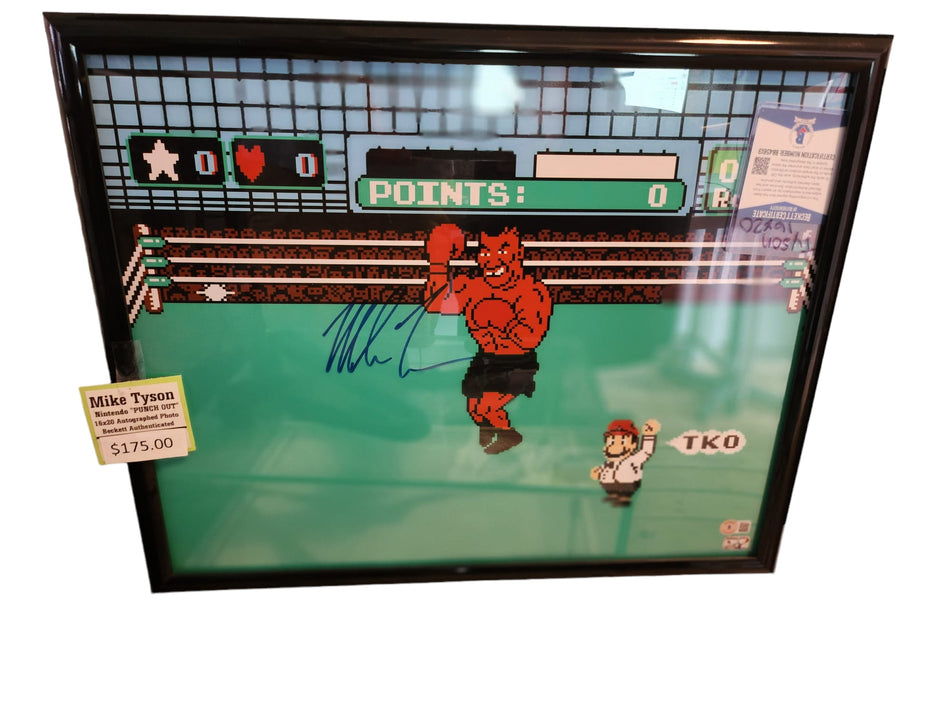 MIKE TYSON Nintendo " PUNCH OUT" 16x20 Framed Autograph Picture