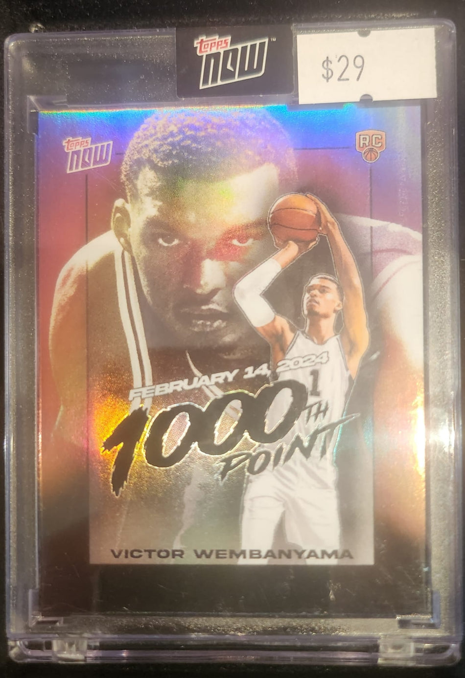 2023-24 Topps Now NBA Basketball - Victor Wembanyama VW-1 Rookie RC 1000th Point