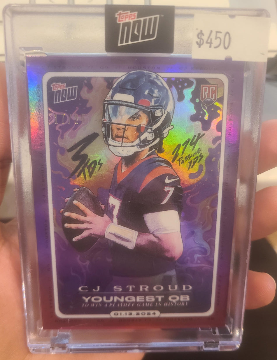 C J Stroud Topps Now Youngest QBCJ2 17/25