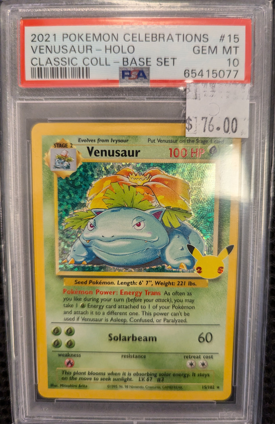 Venusaur #15 2021 POKEMON CELEBRATIONS PSA 10