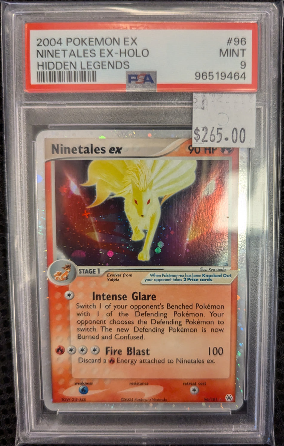 NINETALES EX #96 HIDDEN LEGENDS 2004 PSA 9