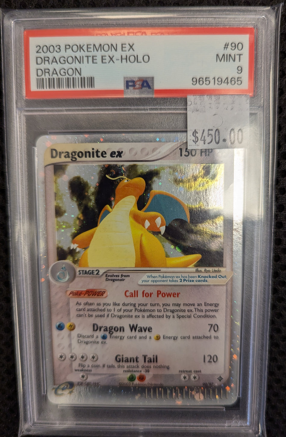 DRAGONITE EX #90 POKEMON 3X 2003 PSA 9