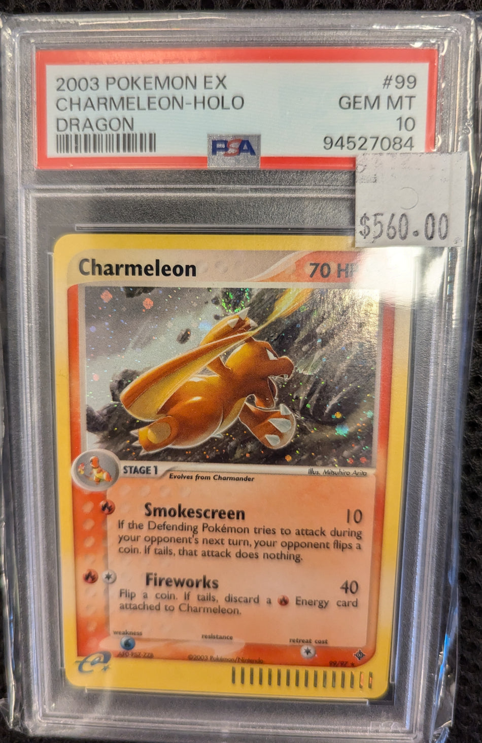 CHARMELEON #99 POKEMON EX PSA 10