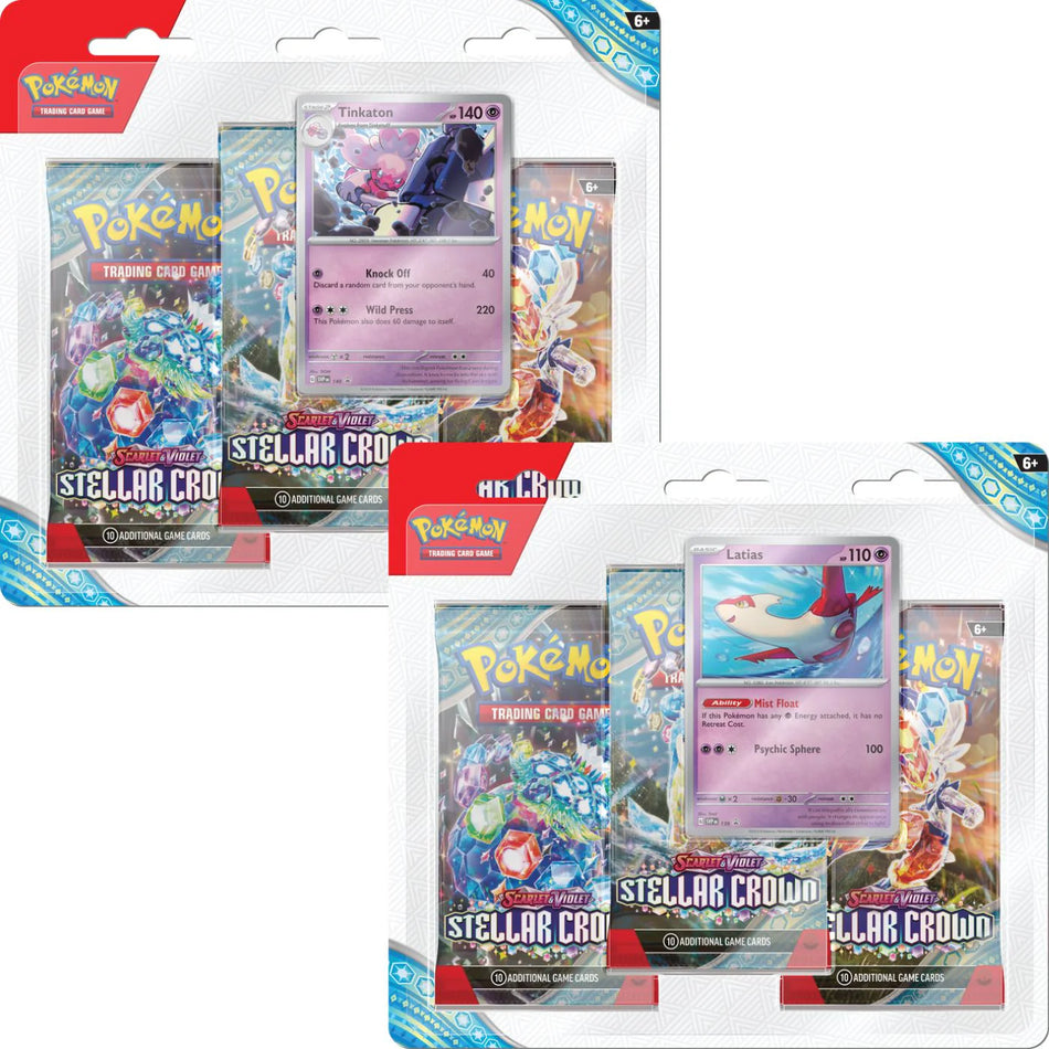 POKEMON SV7 STELLAR CROWN 3PK BLISTER