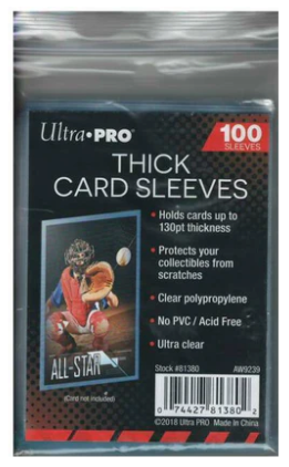 UP SLEEVES CARD THICK 130PT 100CT (100)