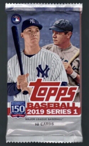 2019 Topps Baseball Series 1 MLB 10 Card Pack Sealed