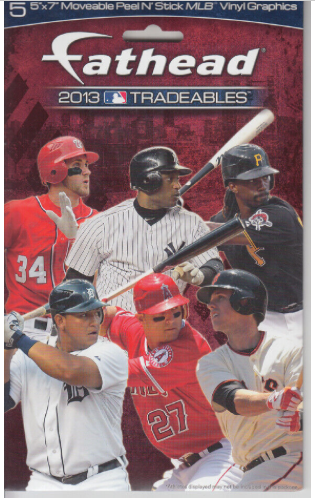 2013 FATHEAD MLB Tradeables Pack Of 5 5x7 Peel And Stick Vinyl Graphics