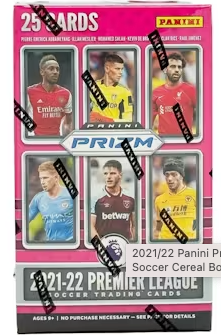2021/22 Panini Prizm Premier League EPL Soccer Cereal Box
