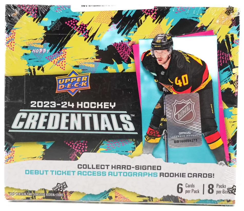 2023-24 UPPER DECK CREDENTIALS HOCKEY HOBBY BOX