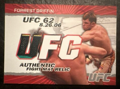 Topps 2009 UFC Forrest Griffin Authentic Fight Mat Relic FM-FG 52/88