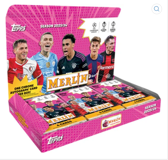 2023-24 Topps UEFA Club Competitions Merlin Chrome Soccer Hobby PACKS