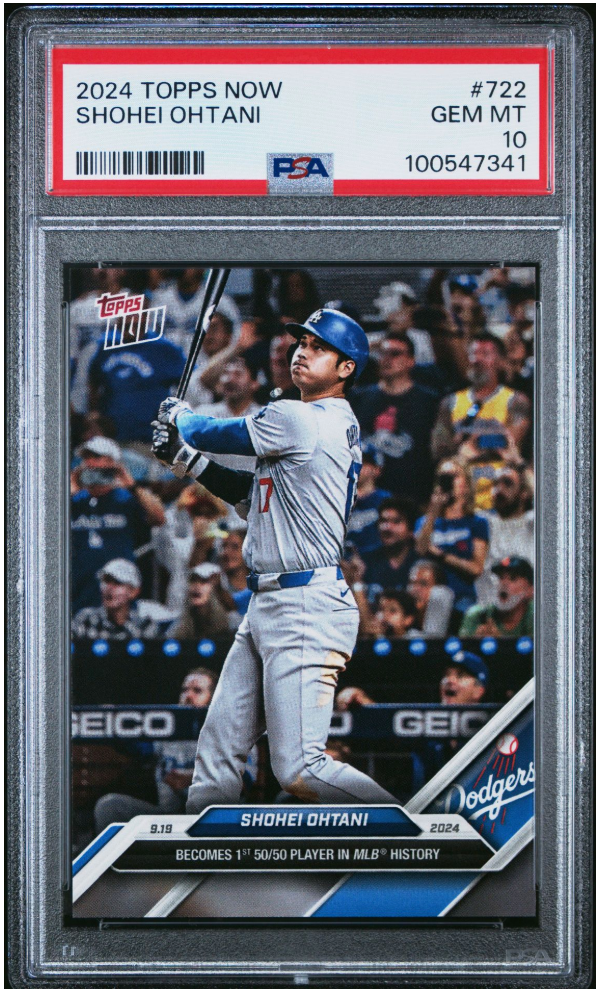 2024 Topps Now Bunt Digital Card - Shohei Ohtani First 50/50 Player History (Gold Parallel)
