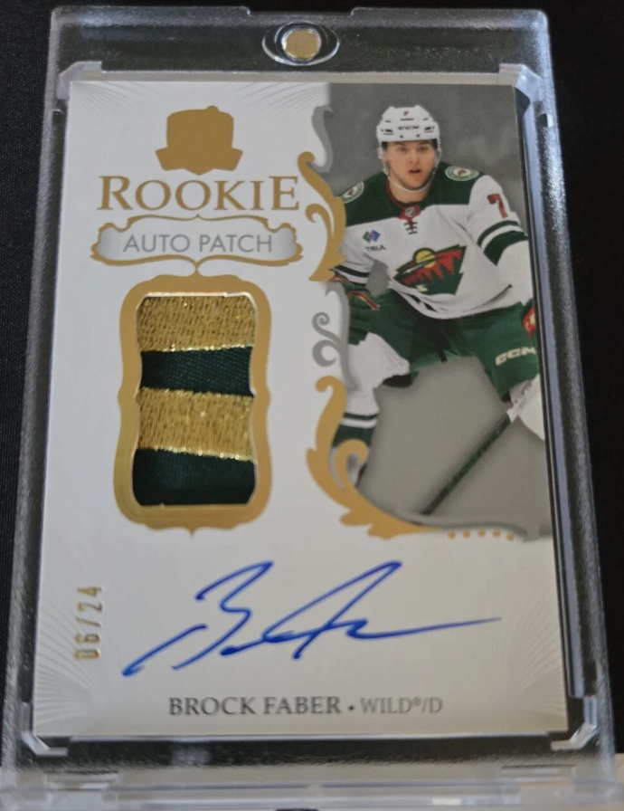 2023-24 THE CUP BROCK FABER ROOKIE AUTO PATCH /24 #104