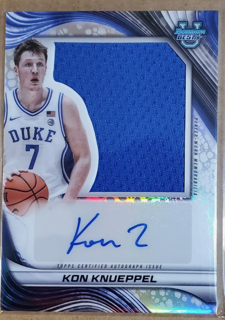 2024-25 BOWMANS BEST U KON KNUEPPEL PATCH AUTO #PJRA-KKN
